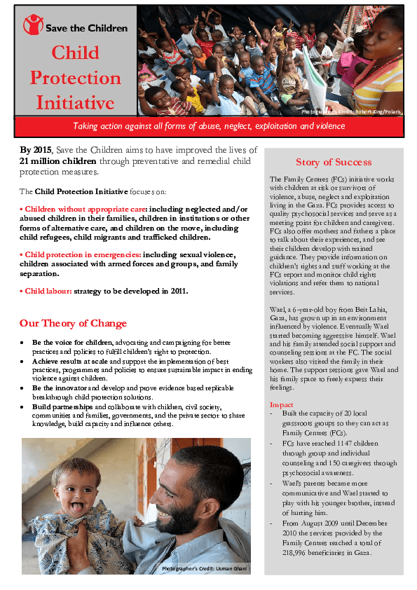 Child Protection Initiative. Taking action against all forms of abuse